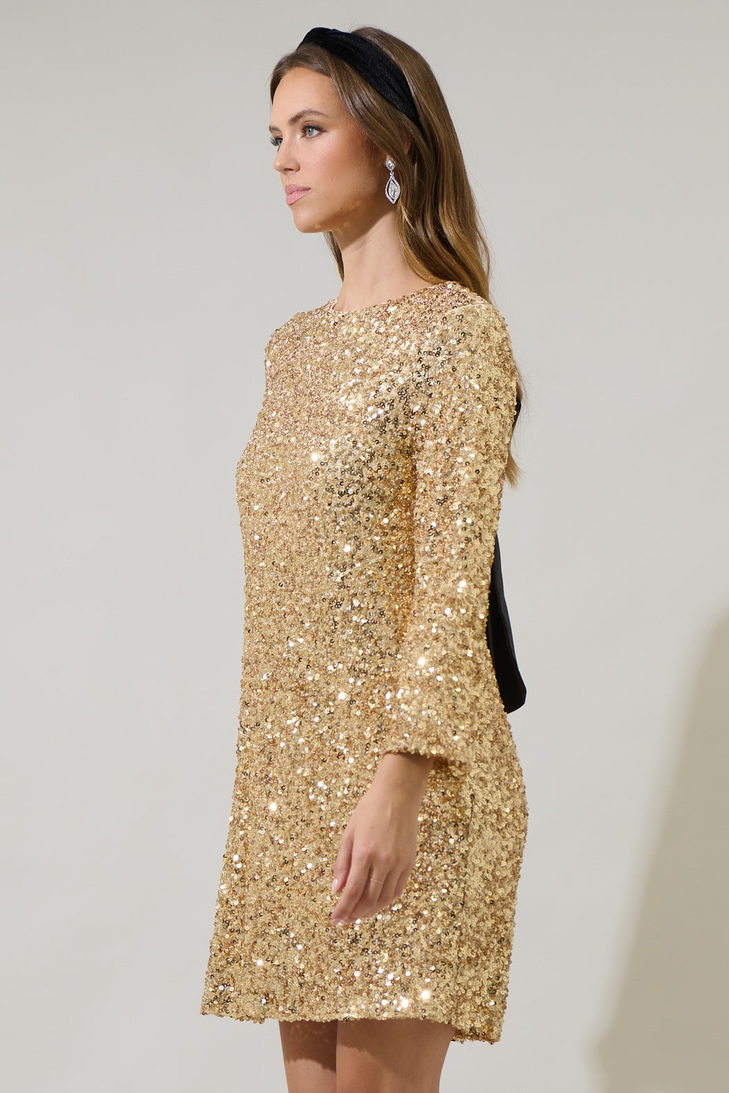 Jazlynn Sequin Nia Back Bow Mini Dress Sugarlips Jazlynn Sequin Nia Back Bow Mini Dress Sugarlips