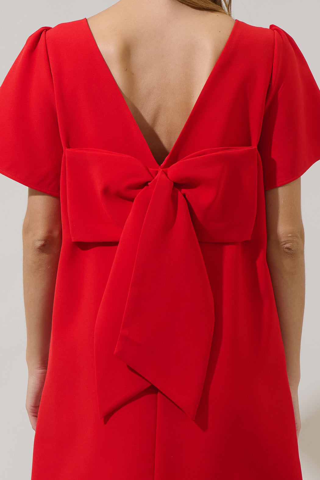 satin bow shift mini dress Urania Bow Shift Mini Dress Dark-Navy / XS by Sugarlips