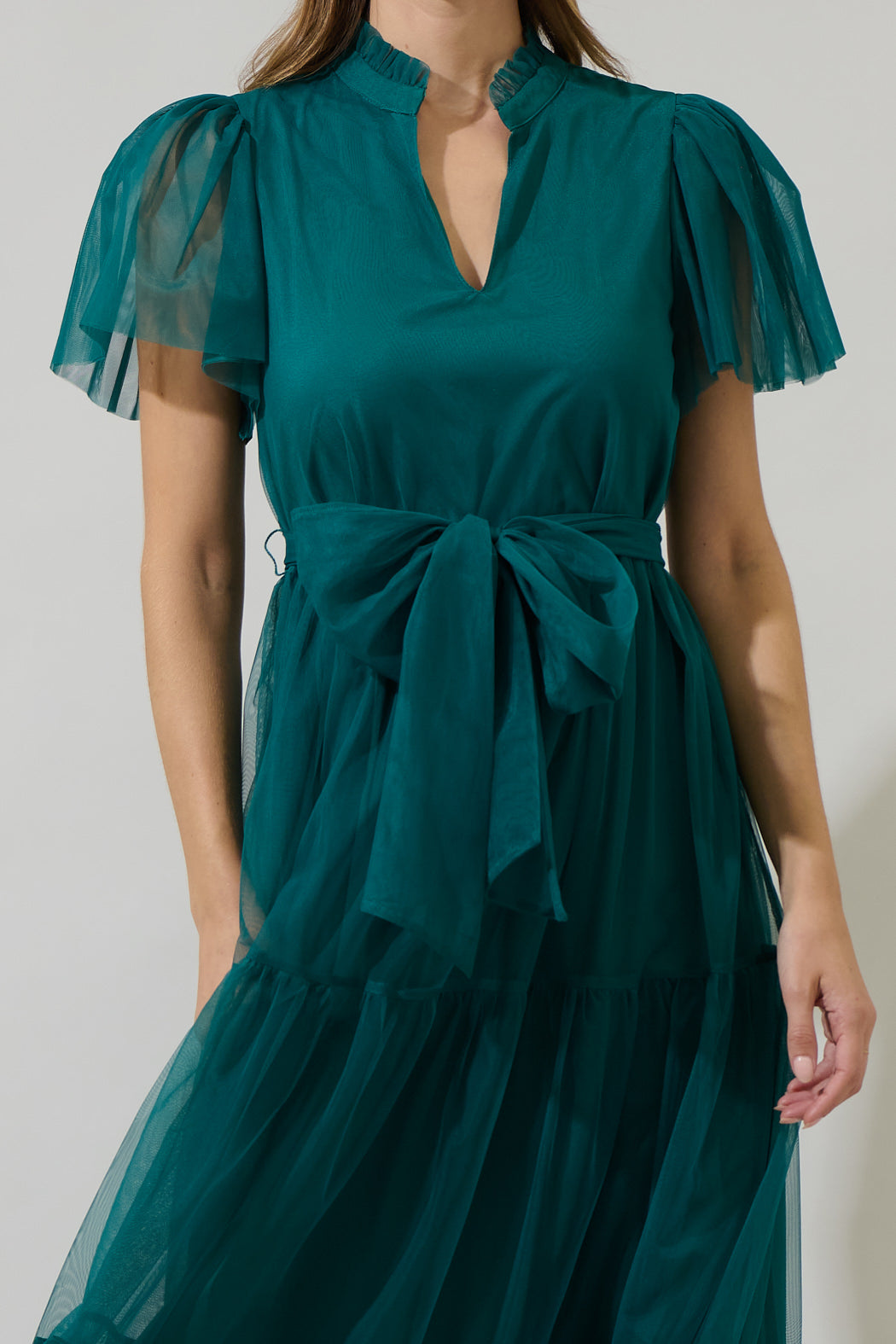 tulle tiered midi dress Lulus | Blue Floral Tulle Tiered Ruffled Midi Dress | Womens | X-Small