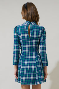 Buckley Plaid Padma Bow Mini Dress