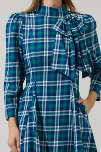 Buckley Plaid Padma Bow Mini Dress