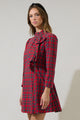 Arvada Plaid Padma Bow Mini Dress