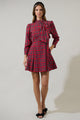 Arvada Plaid Padma Bow Mini Dress