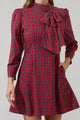 Arvada Plaid Padma Bow Mini Dress