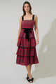 Arvada Plaid Mari Tiered Midi Dress