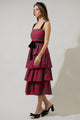 Arvada Plaid Mari Tiered Midi Dress