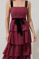 Arvada Plaid Mari Tiered Midi Dress