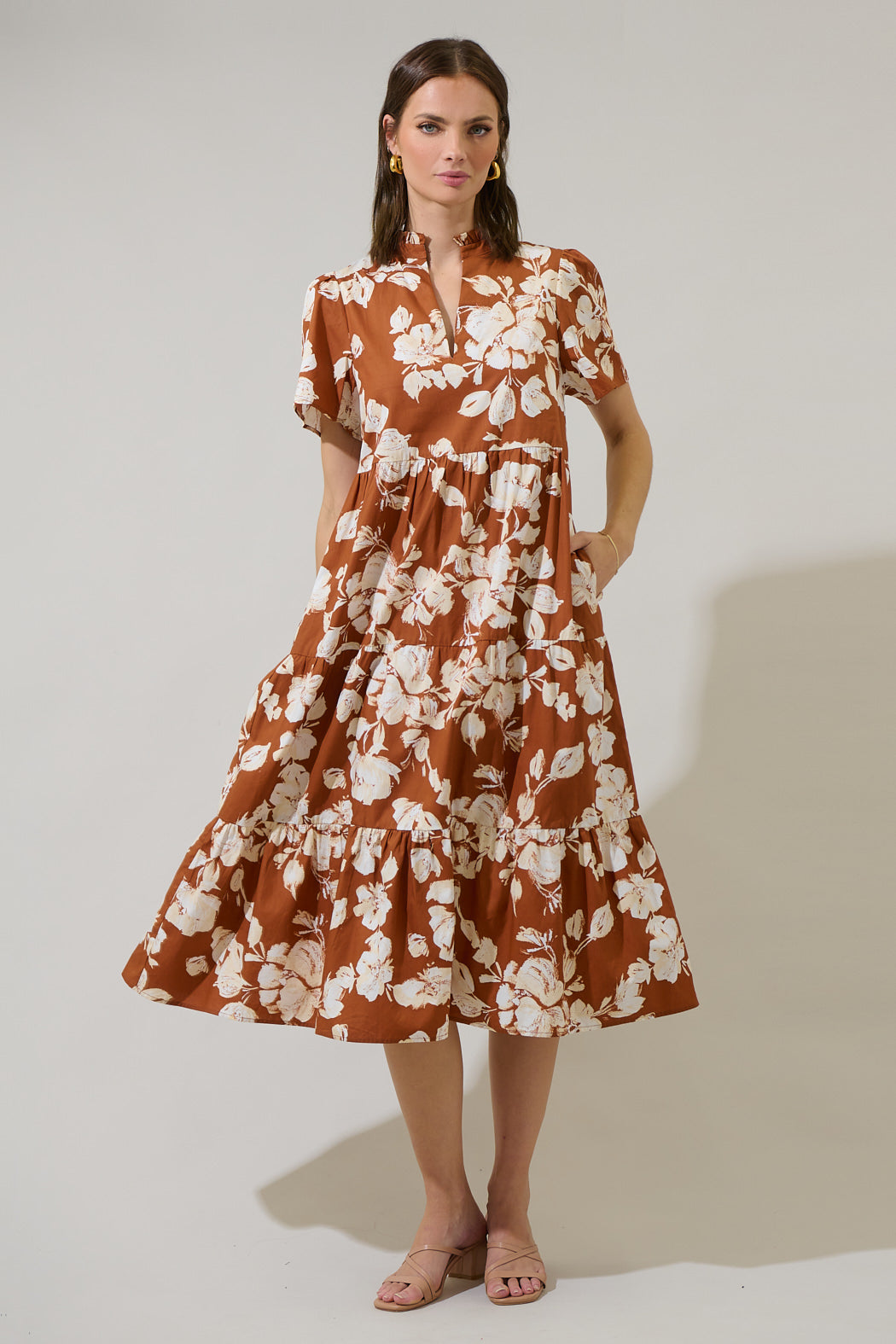 amayah button front midi dress Ever New Amayah Dress - Sage Green Satin Dress - Button-Up Dress
