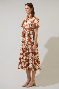 Surrey Floral Amayah Tiered Midi Dress