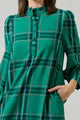 Woodland Jade Plaid Lorna Shift Mini Dress