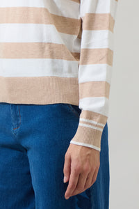 Macy Hill Color Block Striped Sweater