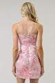 Jewel Jacquard Bow Strapless Mini Dress