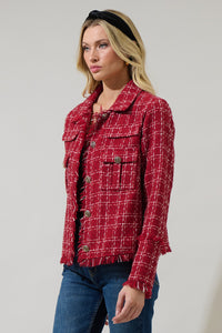 Lorette Plaid Trista Tweed Blazer