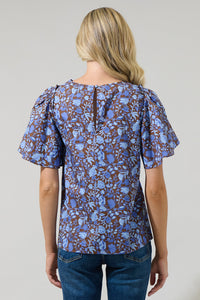 Bruceton Floral Tune Puff Sleeve Top