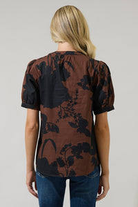 Somerton Floral Neli Split Neck Top