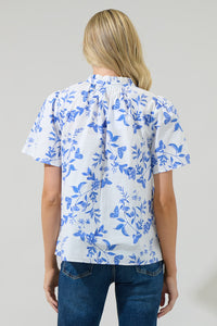 Leya Floral Inaya Split Neck Top