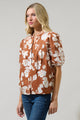 Surrey Floral Court Button Down Top