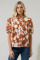 Surrey Floral Court Button Down Top