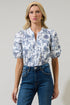 Renzo Toile Court Button Down Top