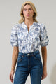 Renzo Toile Court Button Down Top