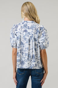 Renzo Toile Court Button Down Top