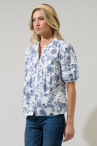 Renzo Toile Court Button Down Top