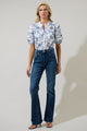 Renzo Toile Court Button Down Top