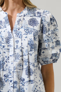 Renzo Toile Court Button Down Top