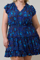 Bluford Floral Toledo Tiered Mini Dress Curve