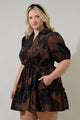 Somerton Floral Stacie Button Down Mini Dress Curve