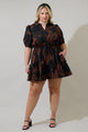 Somerton Floral Stacie Button Down Mini Dress Curve