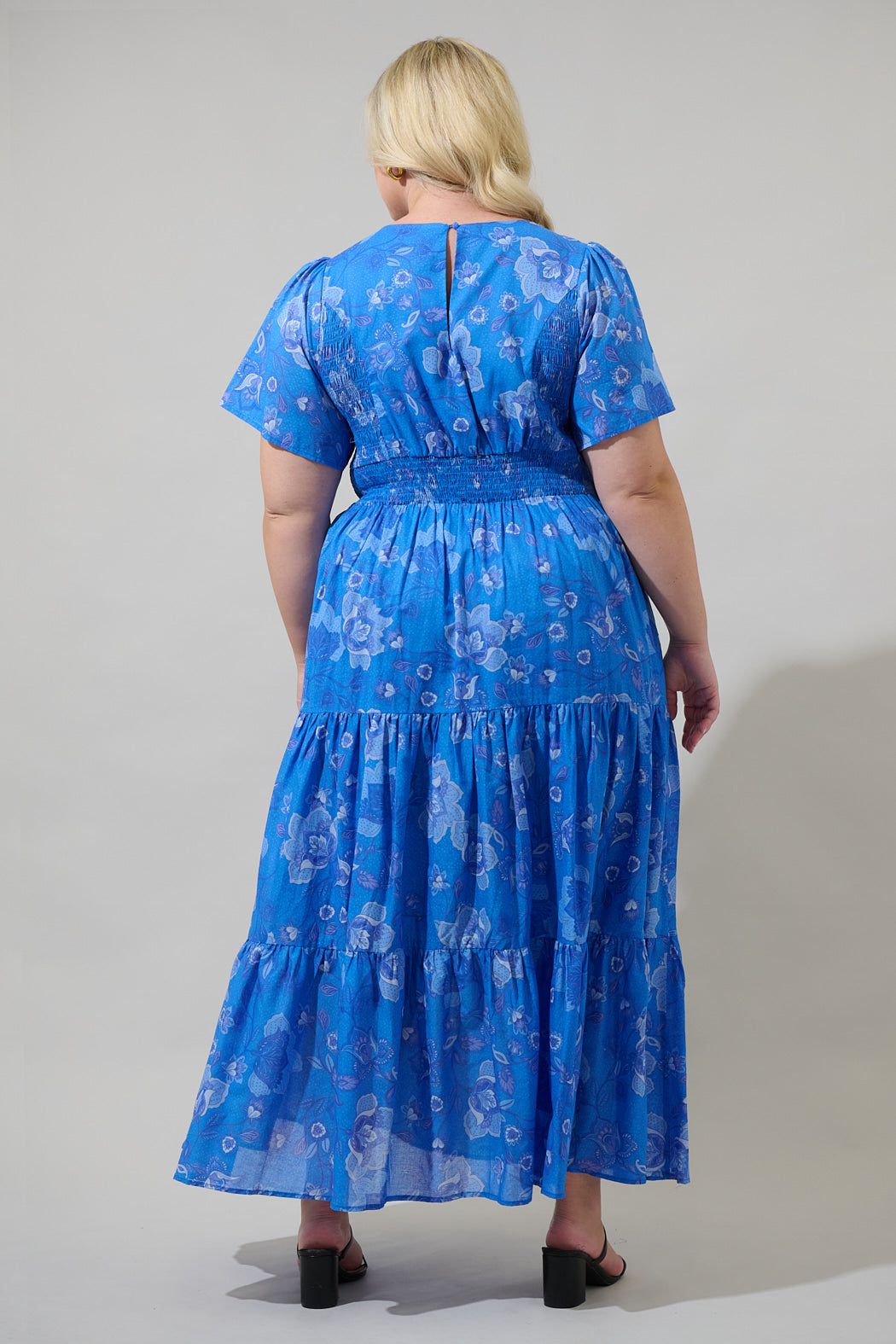 alexis floral midi dress Alexis Floral Print Midi Length Dress - Yellow Dresses, Clothing - WEX126837