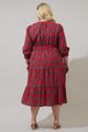 Boswell Tartan Plaid Yanis Button Up Midi Dress Curve