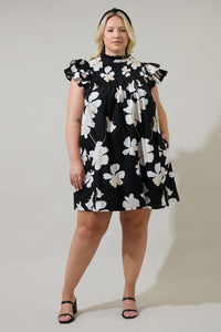 Medina Floral Lovel Shift Mini Dress Curve