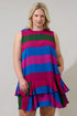 Saige Striped Una Shift Mini Dress Curve