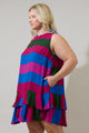 Saige Striped Una Shift Mini Dress Curve