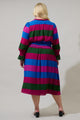 Saige Striped Ria Smocked Midi Dress Curve