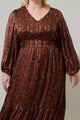 Leoben Floral Kent Long Sleeve Maxi Dress Curve