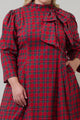 Arvada Plaid Padma Bow Mini Dress Curve