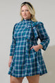 Buckley Plaid Padma Bow Mini Dress Curve