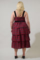 Arvada Plaid Mari Tiered Midi Dress Curve