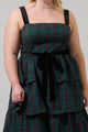 Brook Plaid Mari Tiered Midi Dress Curve