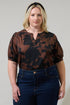 Somerton Floral Neli Split Neck Top Curve