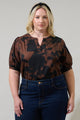 Somerton Floral Neli Split Neck Top Curve