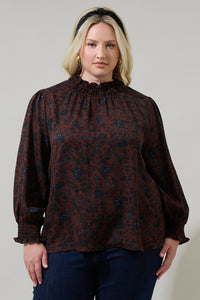 Kalida Beau Tara Mock Neck Blouse Curve