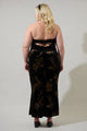 Ace Floral Dynamite Velvet Strapless Maxi Dress Curve