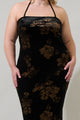 Ace Floral Dynamite Velvet Strapless Maxi Dress Curve