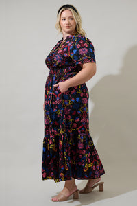 Palmero Midnight Belraj Poplin Maxi Dress Curve