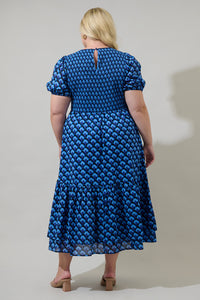 Bali Town Aruba Smocked Midi Dress Curve