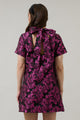 Bethan Jacquard Floral Nova Back Bow Tie Mini Dress